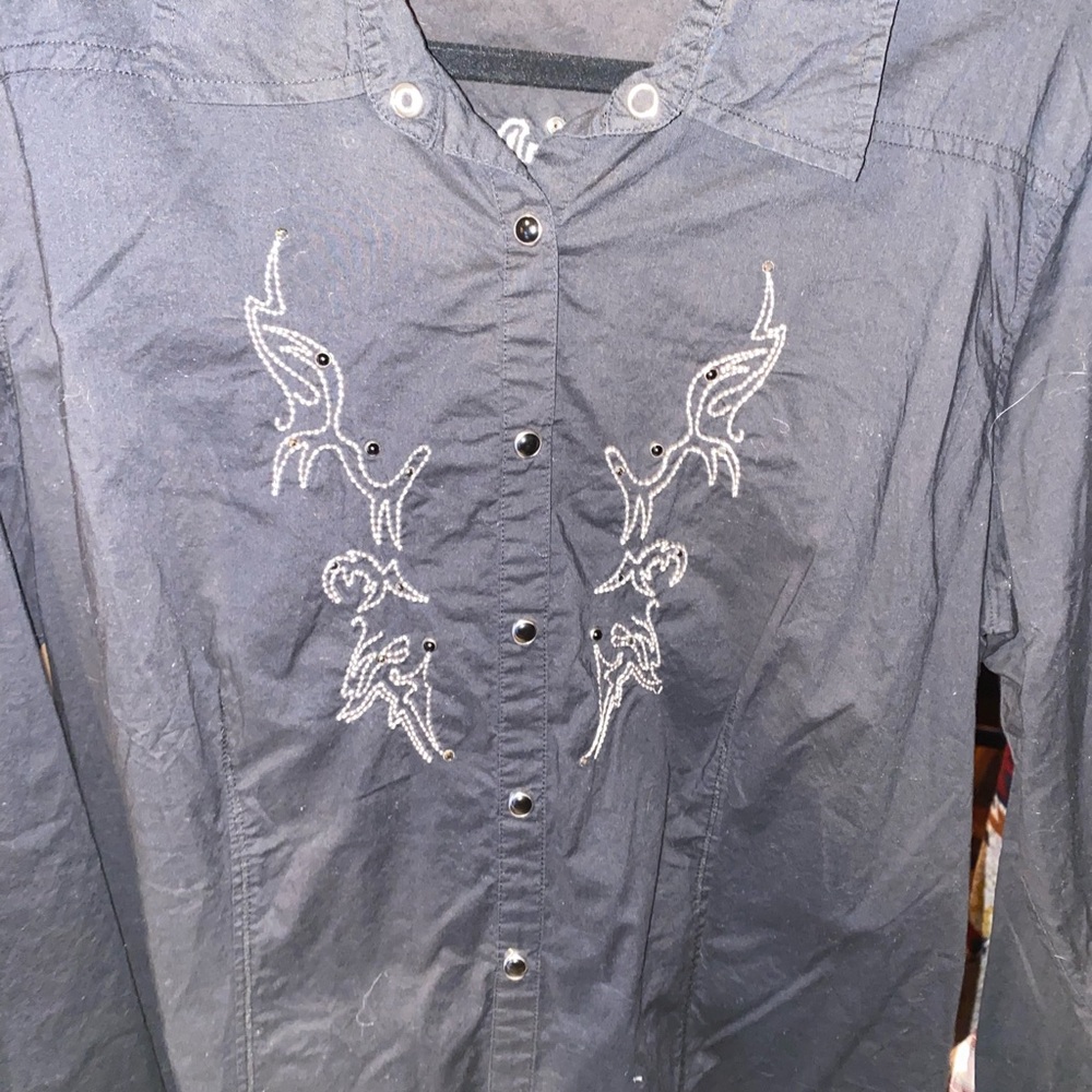 Black Harley Davidson button down shirt